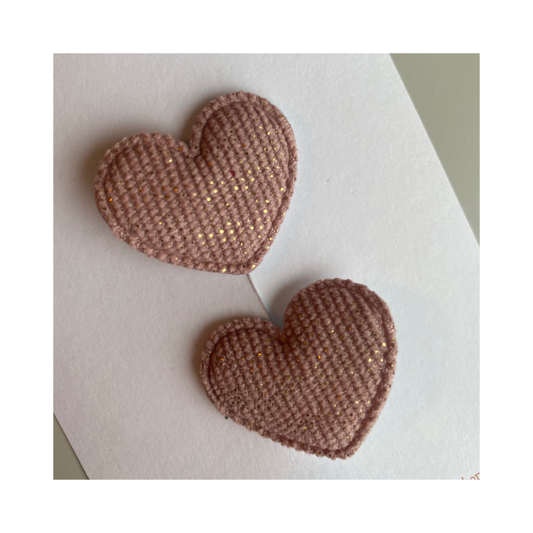 Hairpin heart old pink