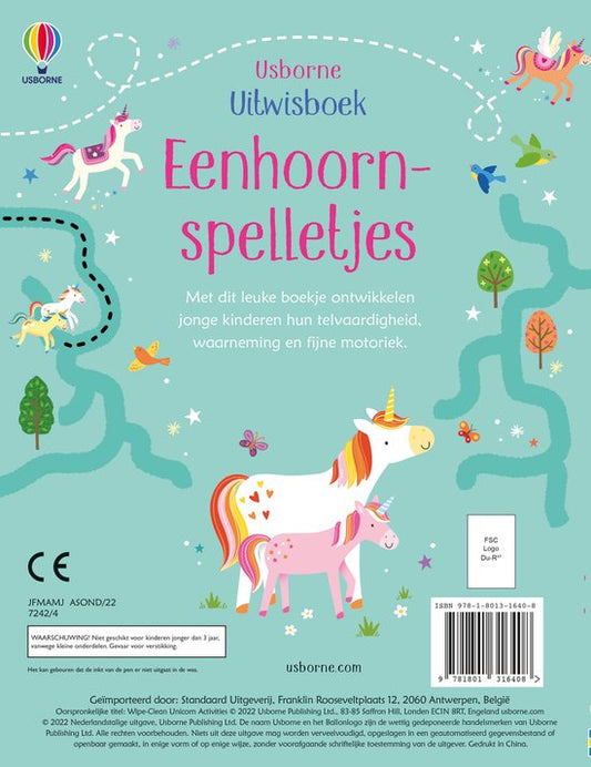 Usborne uitwisboek – Eenhoorns