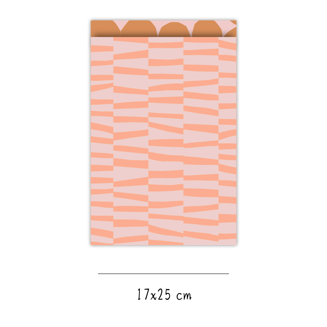 Cadeauzakje strepen 17x25 cm (5 stuks)