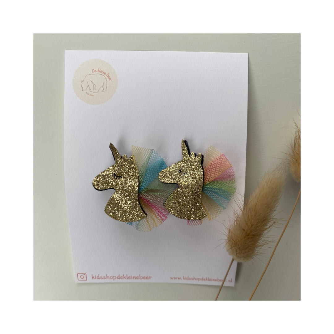 Hairclips unicorn
