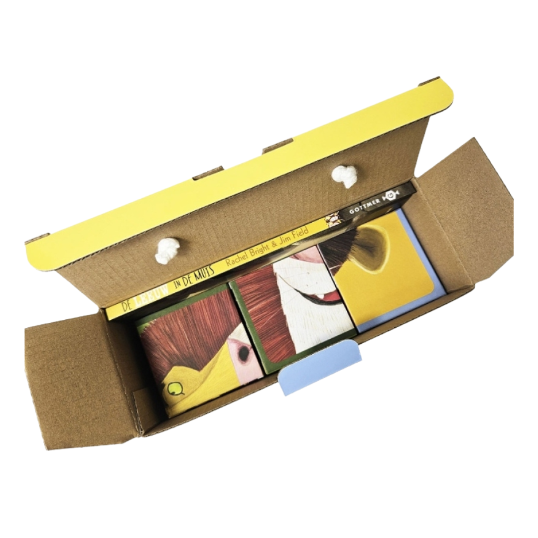 Leeuw in de muis boek met puzzel