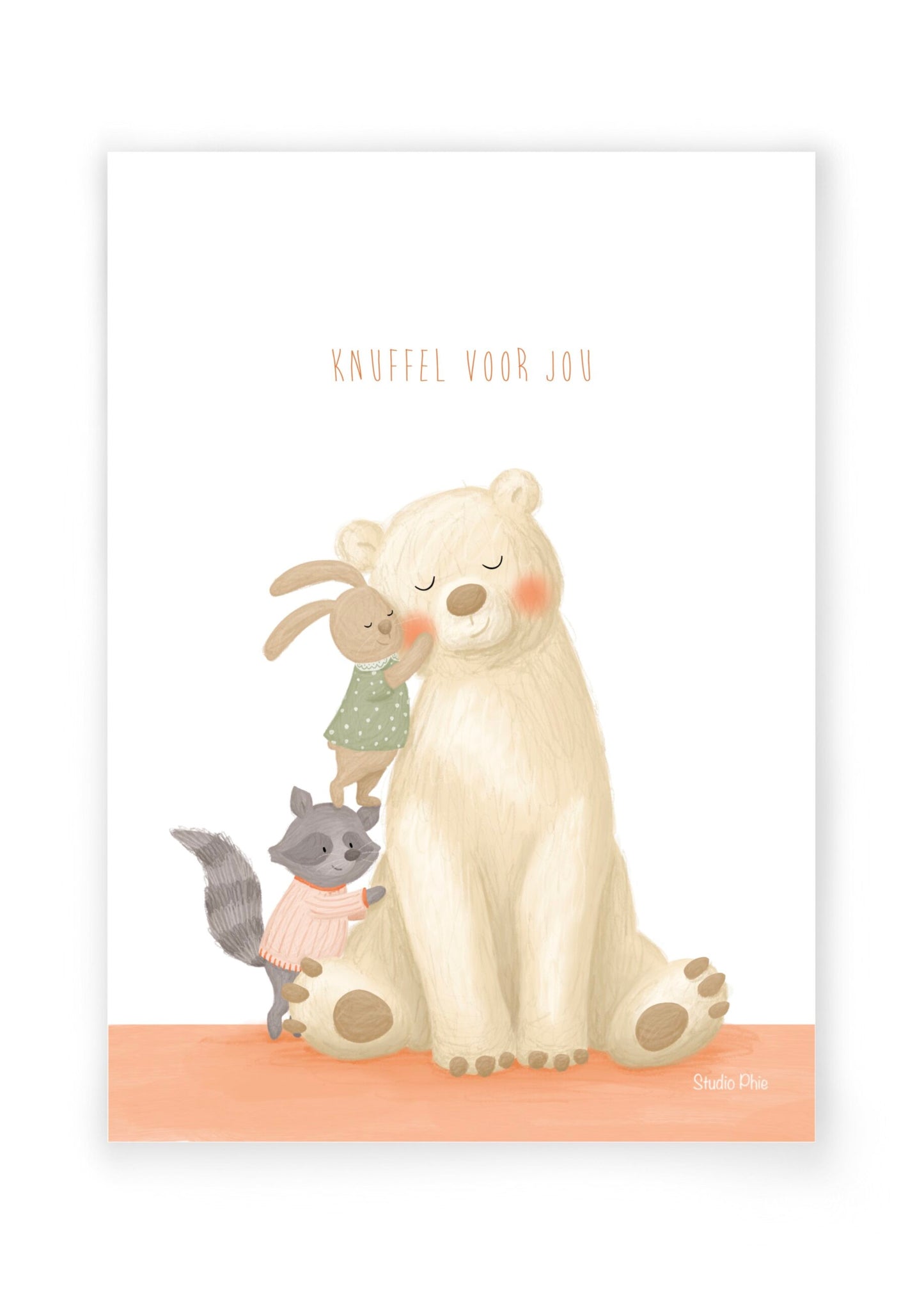 Wenskaart knuffel voor jou