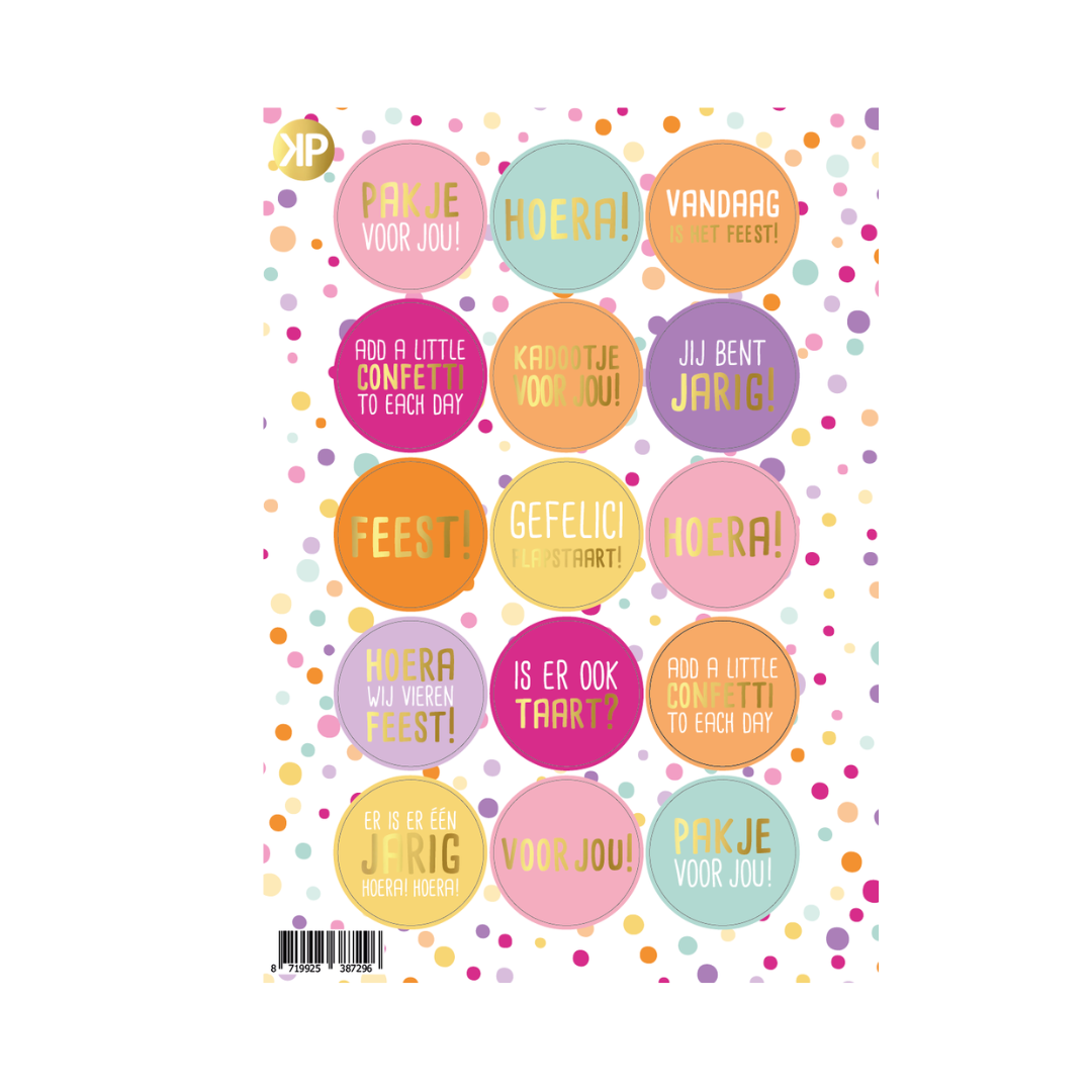 Stickervel verjaardag