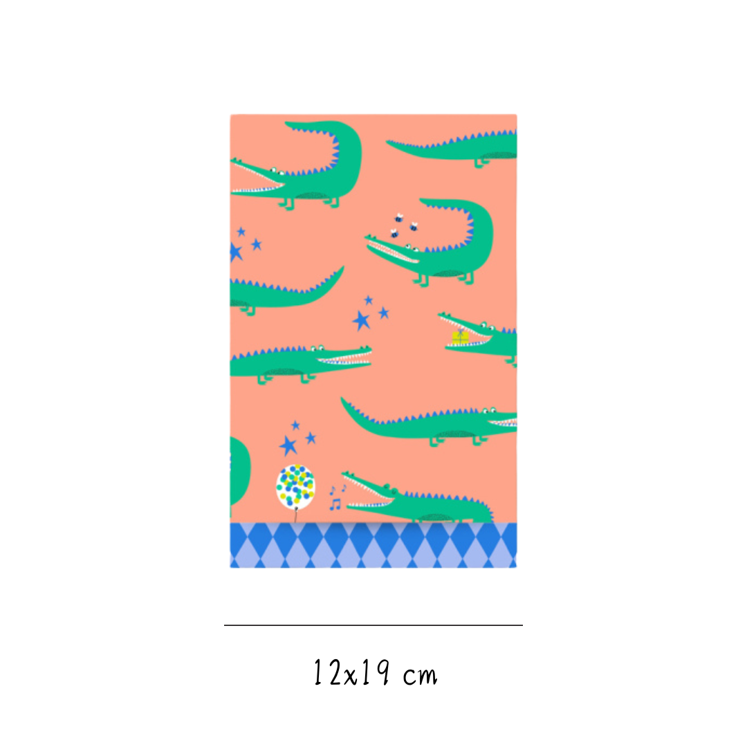 Cadeauzakje krokodillen 12x19 cm (5 stuks)