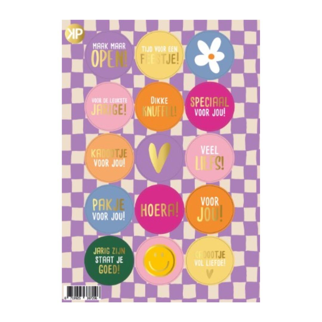 Stickervel verjaardag