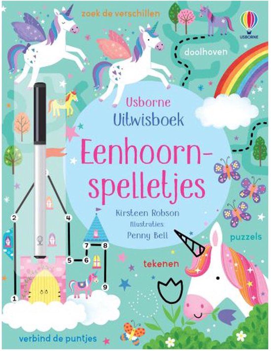 Usborne uitwisboek – Eenhoorns