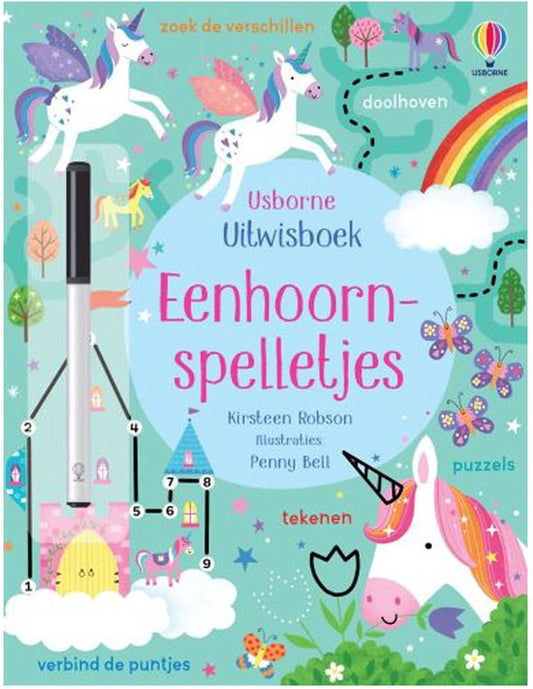 Usborne uitwisboek – Eenhoorns