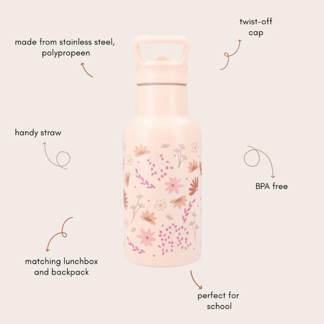 Drinkfles 350ml Enchanted Memories - roze
