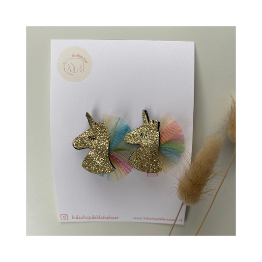Hairclips unicorn