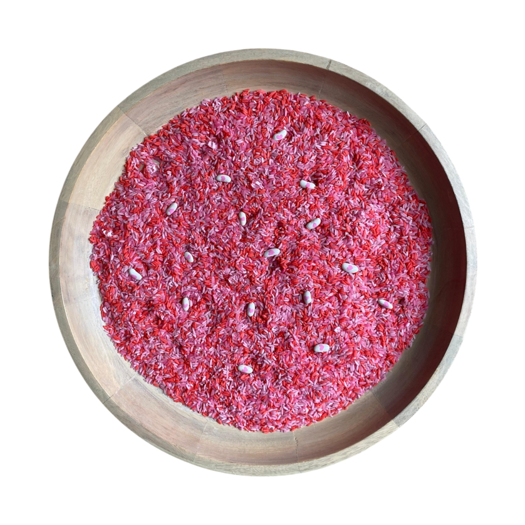 Speelrijst hartjes mix set