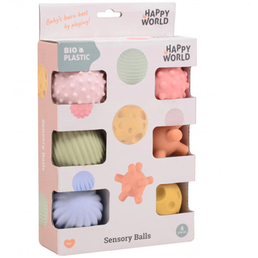 Happy World Sensorische ballen (6 stuks)