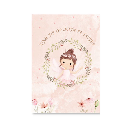 Uitnodigingskaarten Feeën (8 stuks)