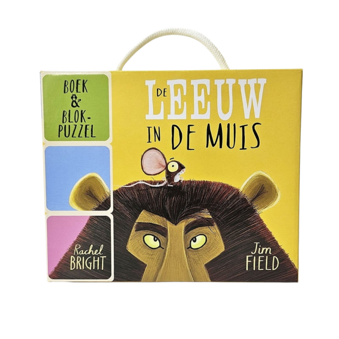 Leeuw in de muis boek met puzzel