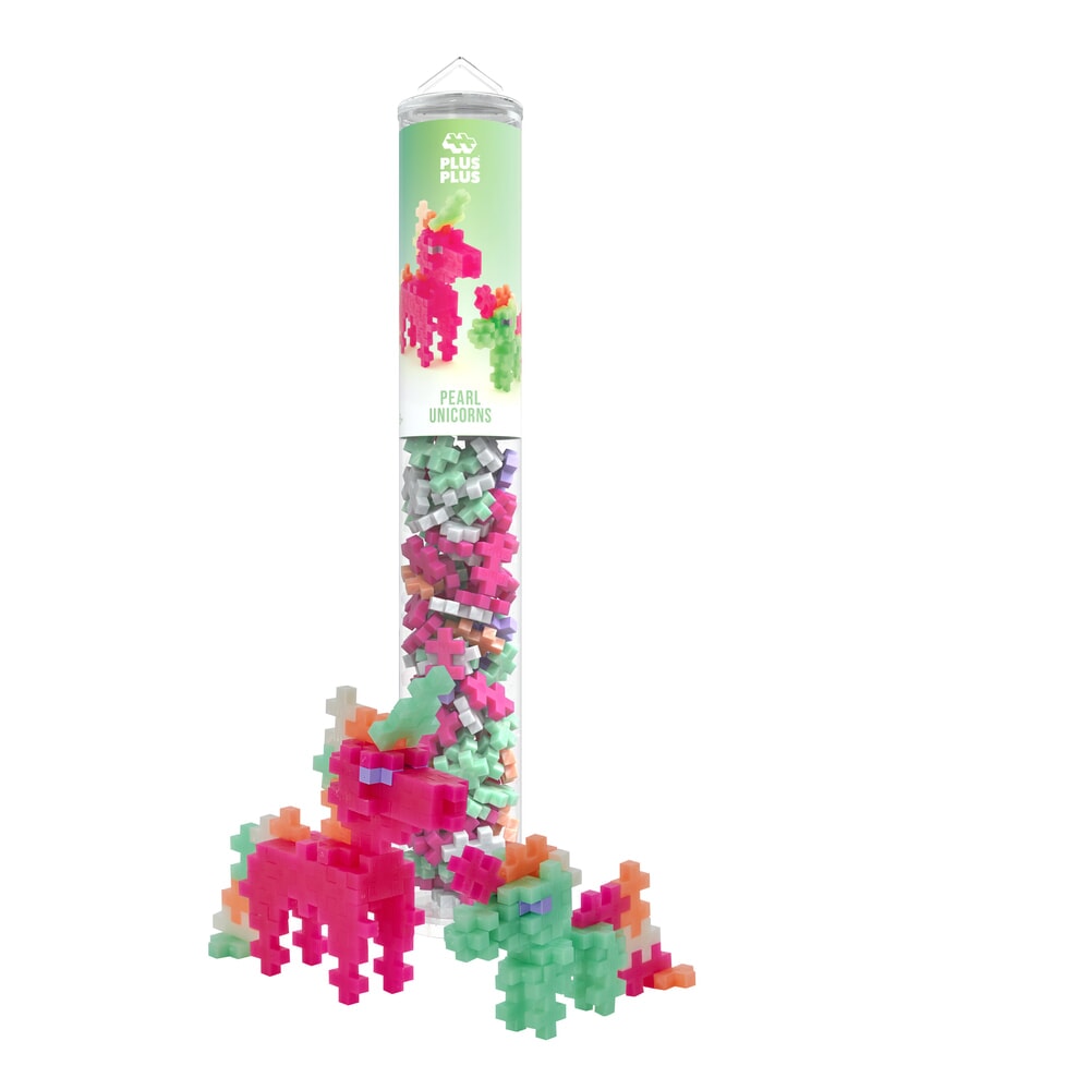 Plus-Plus Pearl Unicorns 100 Pcs Tube
