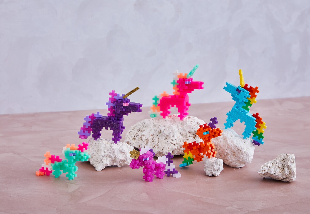Plus-Plus Pearl Unicorns 100 Pcs Tube